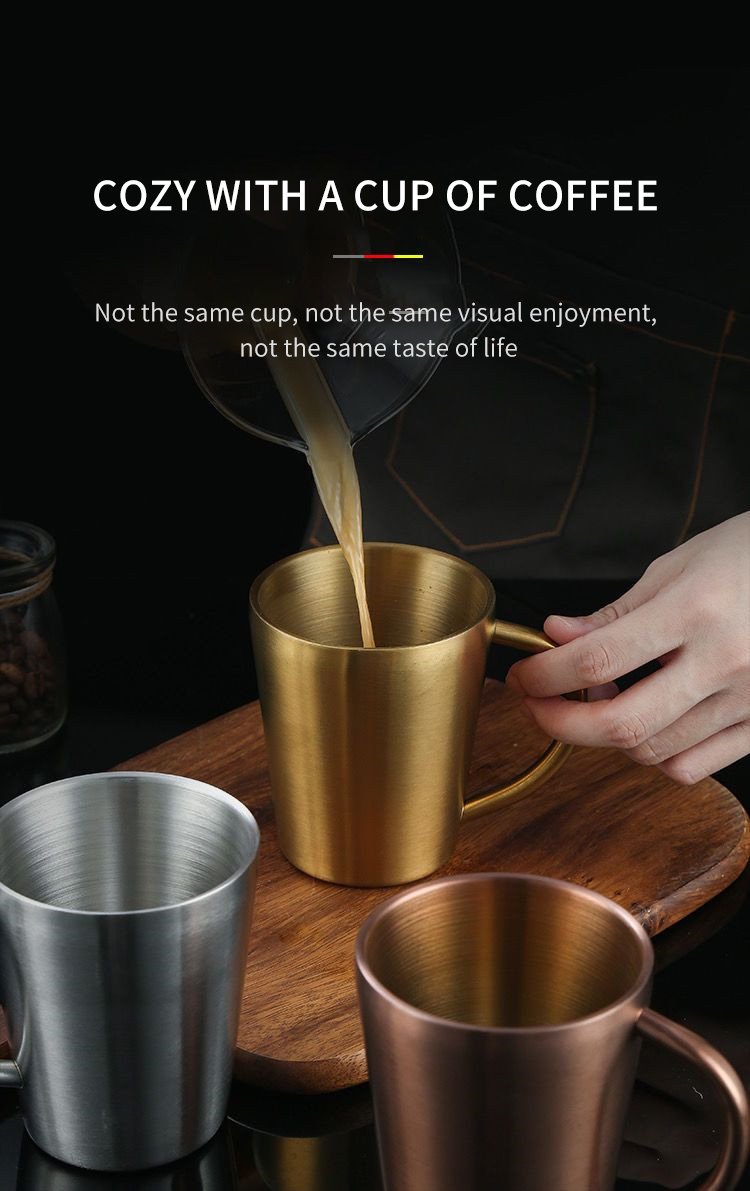 Best Double Walled Stainless Steel Mug with Handle Restaurest Travel Camping Water Beer Coffee Cups Company - ZHENNENG 15