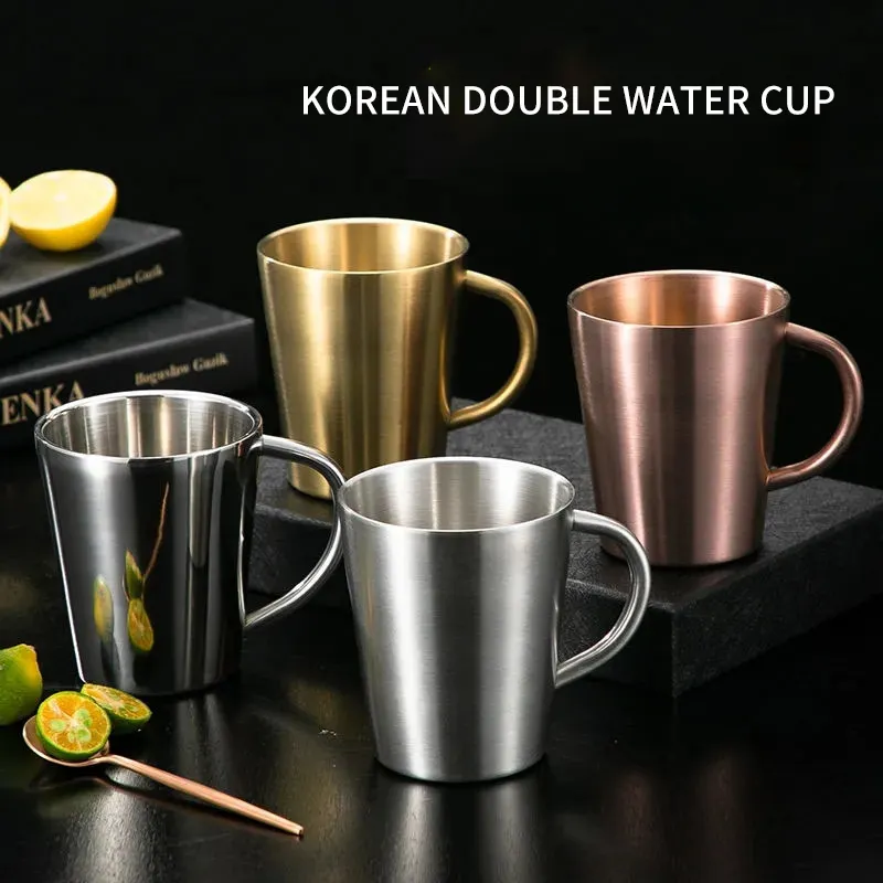 Stainless Steel Double Wall Cup with Handle - Customizable & Insulated 2