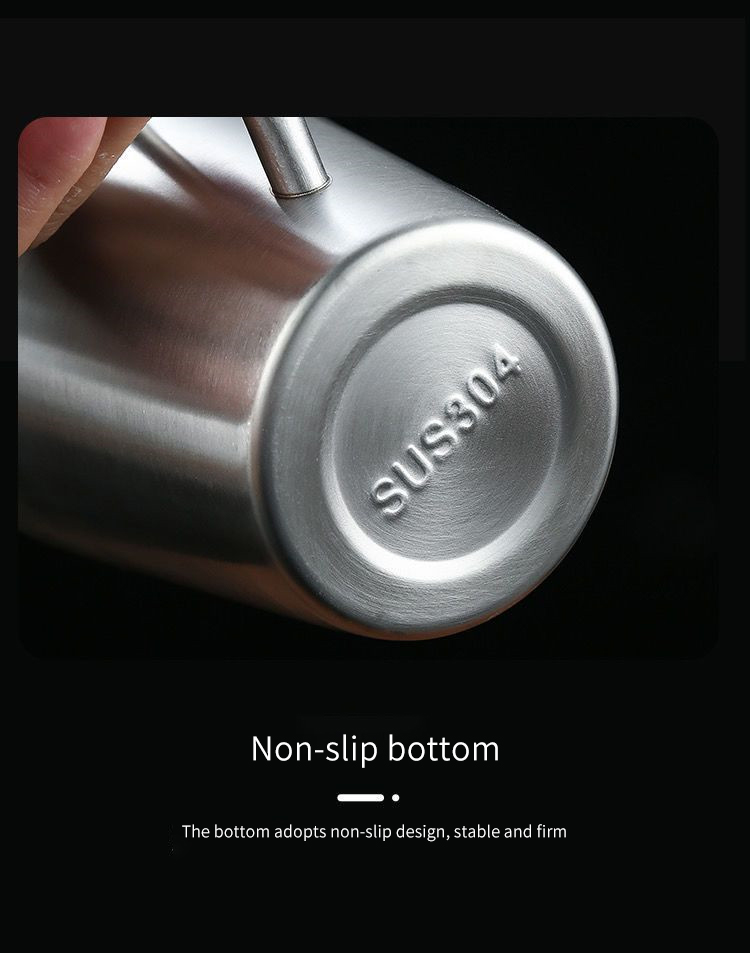 Best Double Walled Stainless Steel Mug with Handle Restaurest Travel Camping Water Beer Coffee Cups Company - ZHENNENG 18