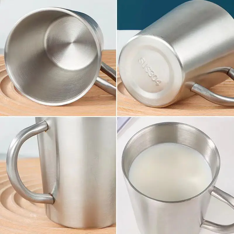 Stainless Steel Double Wall Cup with Handle - Customizable & Insulated 5