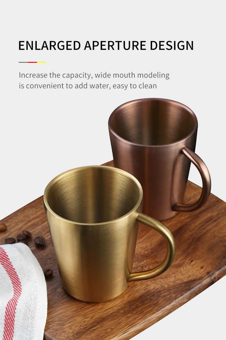 Best Double Walled Stainless Steel Mug with Handle Restaurest Travel Camping Water Beer Coffee Cups Company - ZHENNENG 11