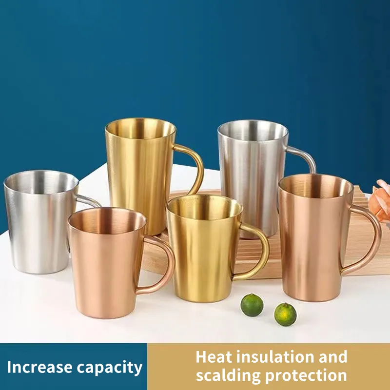 Stainless Steel Double Wall Cup with Handle - Customizable & Insulated 3