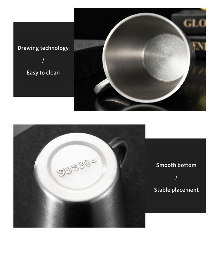 Best Double Walled Stainless Steel Mug with Handle Restaurest Travel Camping Water Beer Coffee Cups Company - ZHENNENG 22