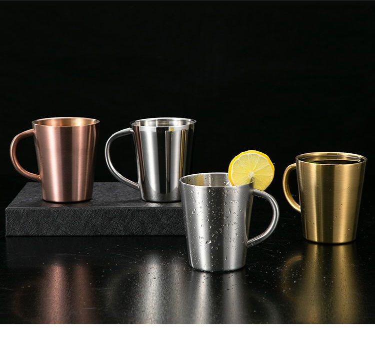 Best Double Walled Stainless Steel Mug with Handle Restaurest Travel Camping Water Beer Coffee Cups Company - ZHENNENG 23
