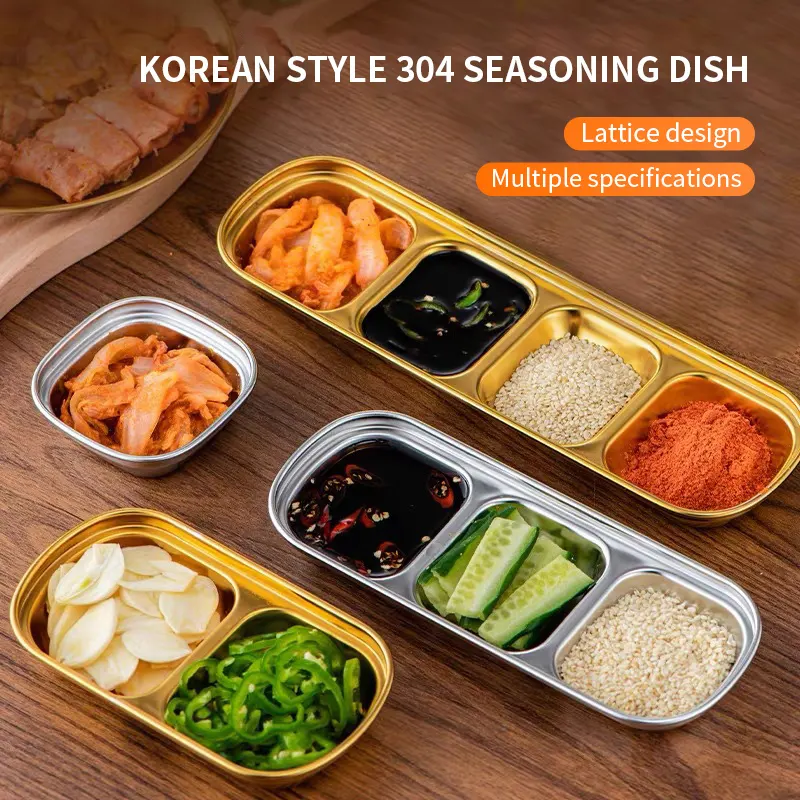 Stainless Steel Serving Tray - Customizable Divided Dishes 3