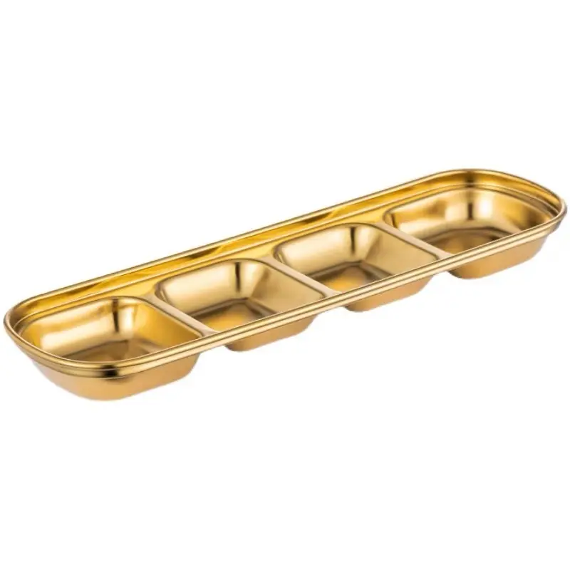 Stainless Steel Serving Tray - Customizable Divided Dishes 6