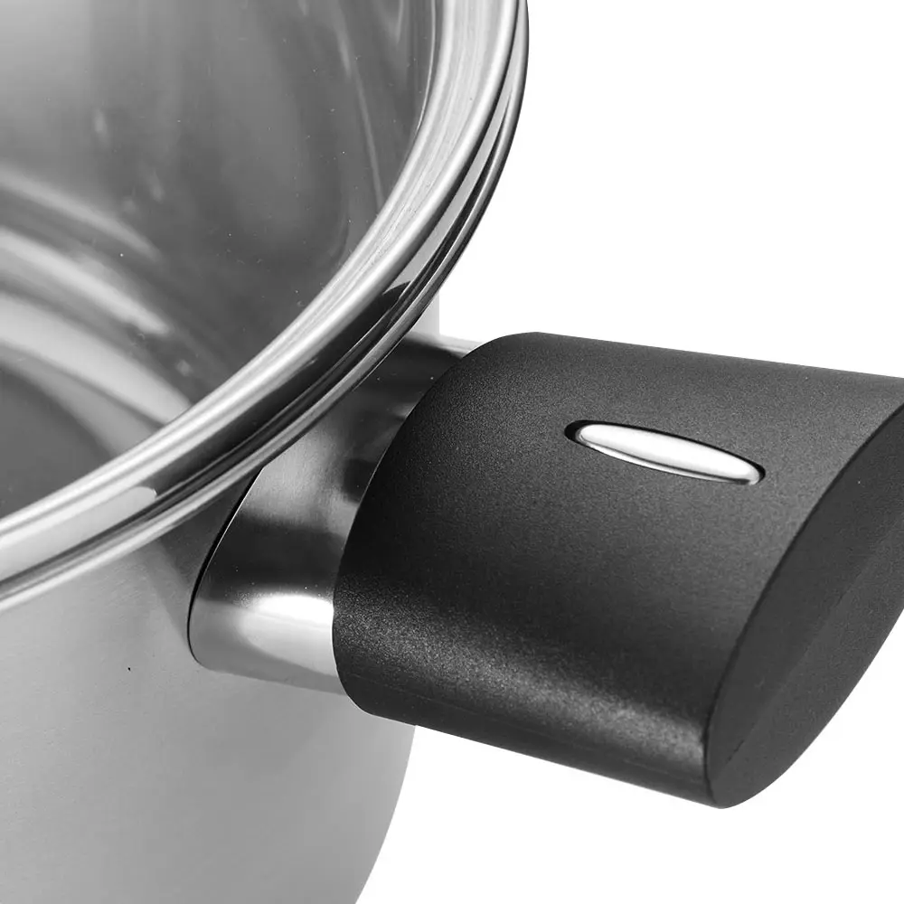 Stainless Steel Deep Casserole Pot with Bakelite Handles - Premium Quality 3