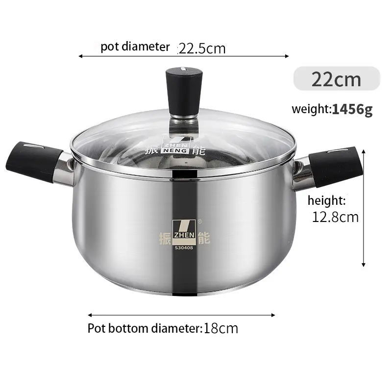 Stainless Steel Deep Casserole Pot with Bakelite Handles - Premium Quality 4