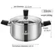 Stainless Steel Deep Casserole Pot with Bakelite Handles - Premium Quality 4
