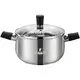 Stainless Steel Deep Casserole Pot with Bakelite Handles - Premium Quality 6