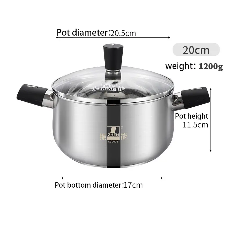 Stainless Steel Deep Casserole Pot with Bakelite Handles - Premium Quality 5