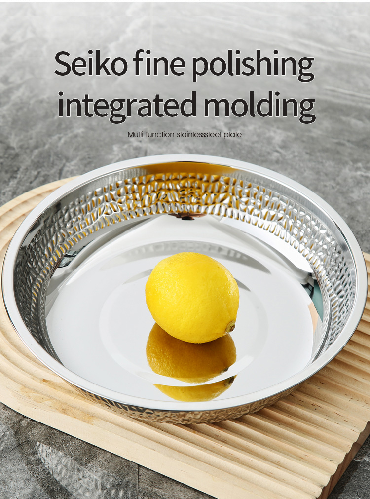 Best Wholesale Stainless Steeel Dinner Plates Set Metal Dessert Plates for Camping Household Restaurant Company-ZHENNENG 13