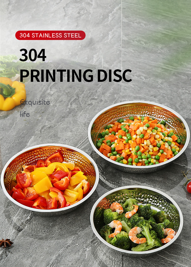 Best Wholesale Stainless Steeel Dinner Plates Set Metal Dessert Plates for Camping Household Restaurant Company-ZHENNENG 8