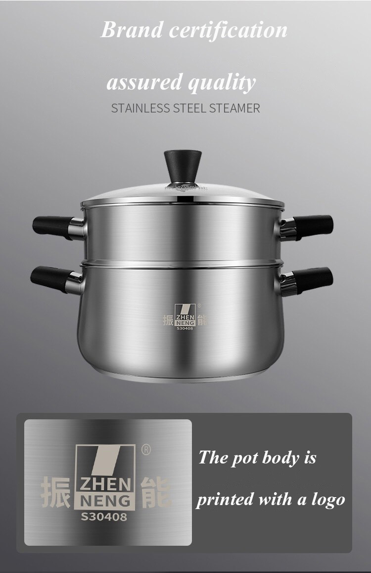 Best 2 Tier Steamer with Lid for Cooking Multipurpose Stainless Steel Steaming Pot Company - ZHENNENG 7