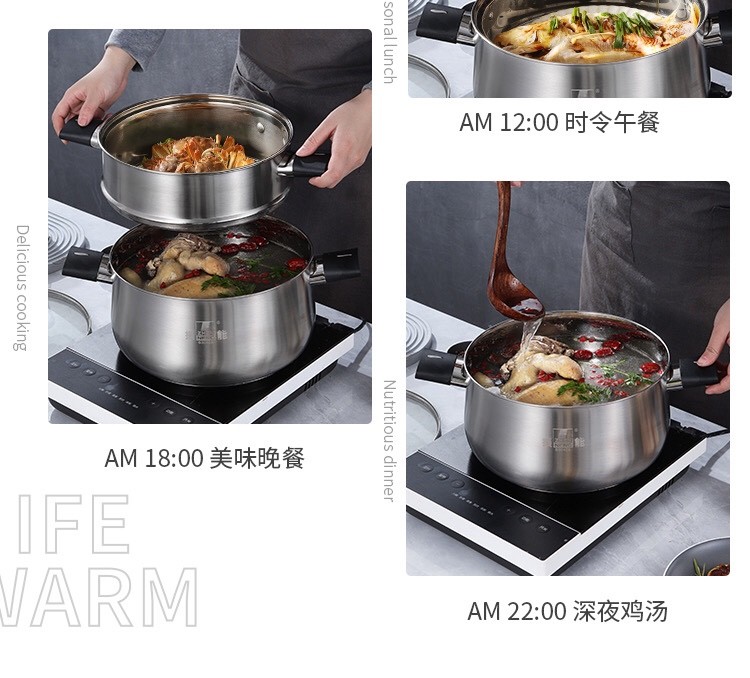Best 2 Tier Steamer with Lid for Cooking Multipurpose Stainless Steel Steaming Pot Company - ZHENNENG 12