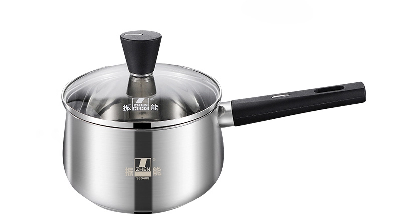 Best Stainless Steel Saucepan with glass lid and anti-scald handles and cover knot Company - ZHENNENG 1
