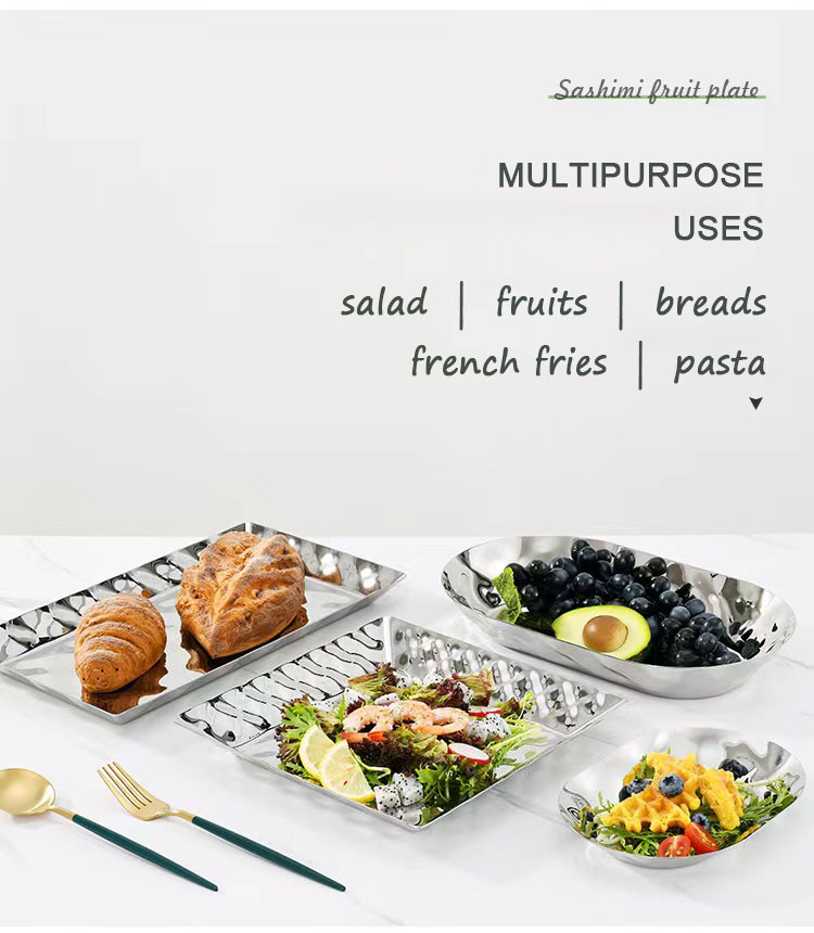 Best Hammered steel fruit basin decorative glossy silver metal hammered bowl company - ZHENNENG 9