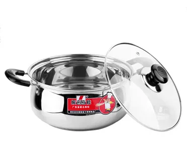 20cm Stainless Steel Soup Pot with Glass Lid - High-Quality and Versatile 7