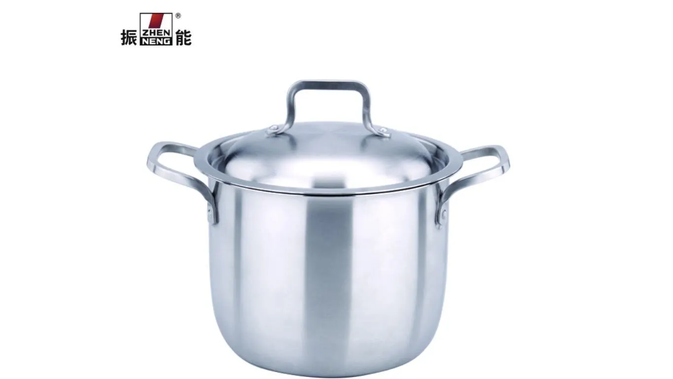 Quality 24cm Stainless Steel Stock Pot with Stainless Steel Lid Casseerole Manufacturer | ZHENNENG 1