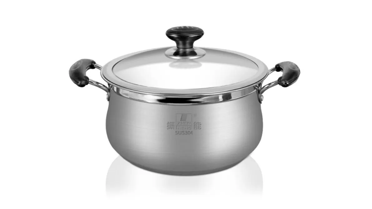 Quality Stainless steel drum-shaped Stock pot with 20cm soup pot Casserole Manufacturer | ZHENNENG 1