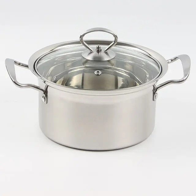 18cm Stainless Steel Soup Pot with Lid 4