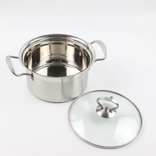 18cm Stainless Steel Soup Pot with Lid 6