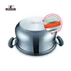 20cm Stainless Steel Soup Pot with Drum-Shaped Glass Lid 6