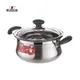 20cm Stainless Steel Soup Pot with Drum-Shaped Glass Lid 5