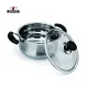 20cm Stainless Steel Drum Shape Soup Pot - Food Grade 7
