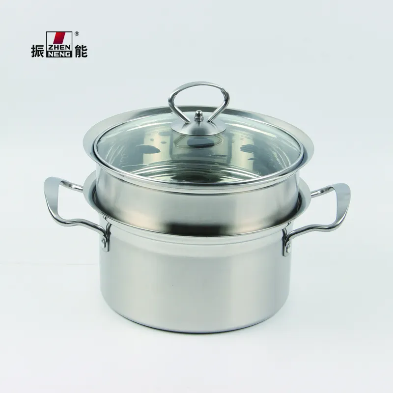 16-18cm Double-Bottom Stainless Steel Soup Pot
 4