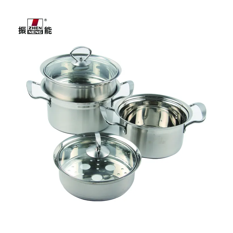 16-18cm Double-Bottom Stainless Steel Soup Pot
 5