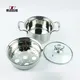 16-18cm Double-Bottom Stainless Steel Soup Pot
 6