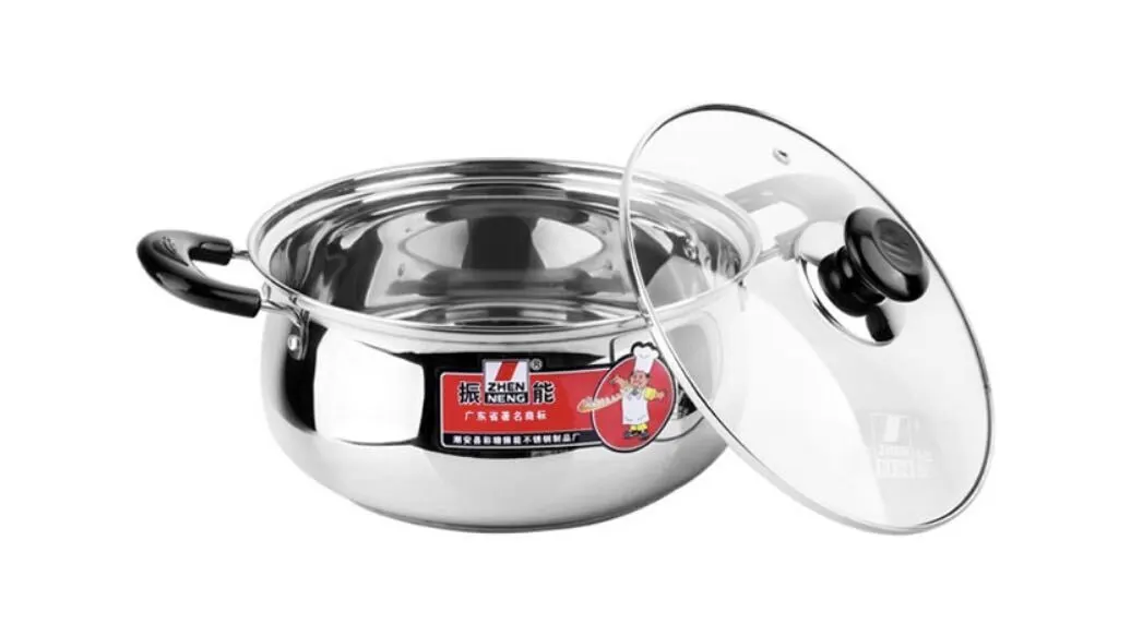 Quality 14cm stainless steel pot for boiling milk with double bakelite handles soup pot Manufacturer | ZHENNENG 1