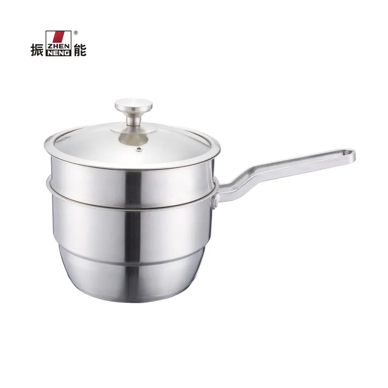 Stainless Steel Milk Boiling Pot - Customizable 16cm Single Handle Milk Pan 4