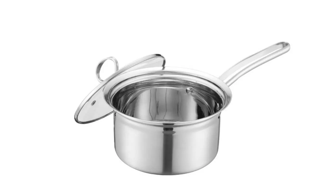 Quality 16cm stainless steel milk pot with long handle for kitchen in daily life Milk Sauce Pan Manufacturer - ZHENNENG 1