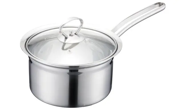 16cm Stainless Steel Milk Saucepan with Long Handle 2