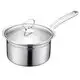 16cm Stainless Steel Milk Saucepan with Long Handle 3