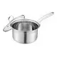 Stainless Steel Milk Pan with Glass Cover 4