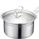 Stainless Steel Milk Pan with Glass Cover 3