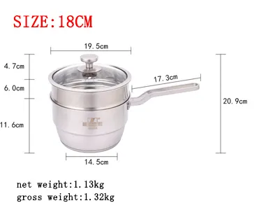 Stainless Steel Milk Cooker with Steaming Cage - High Quality & Customizable 3