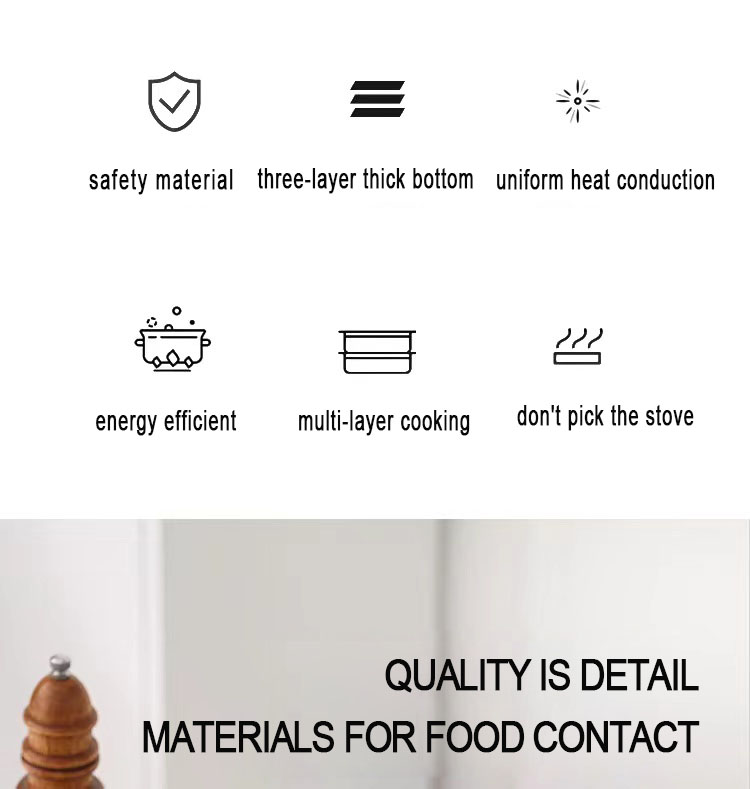 Quality 24cm New-designed and Multi-purpose Steaming with Bakelite Handle Steamer Pot Manufacturer | ZHENNENG 11