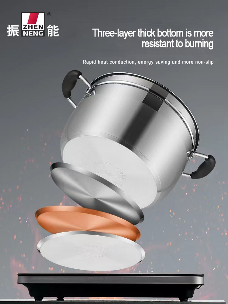 Quality 24cm New-designed and Multi-purpose Steaming with Bakelite Handle Steamer Pot Manufacturer | ZHENNENG 9