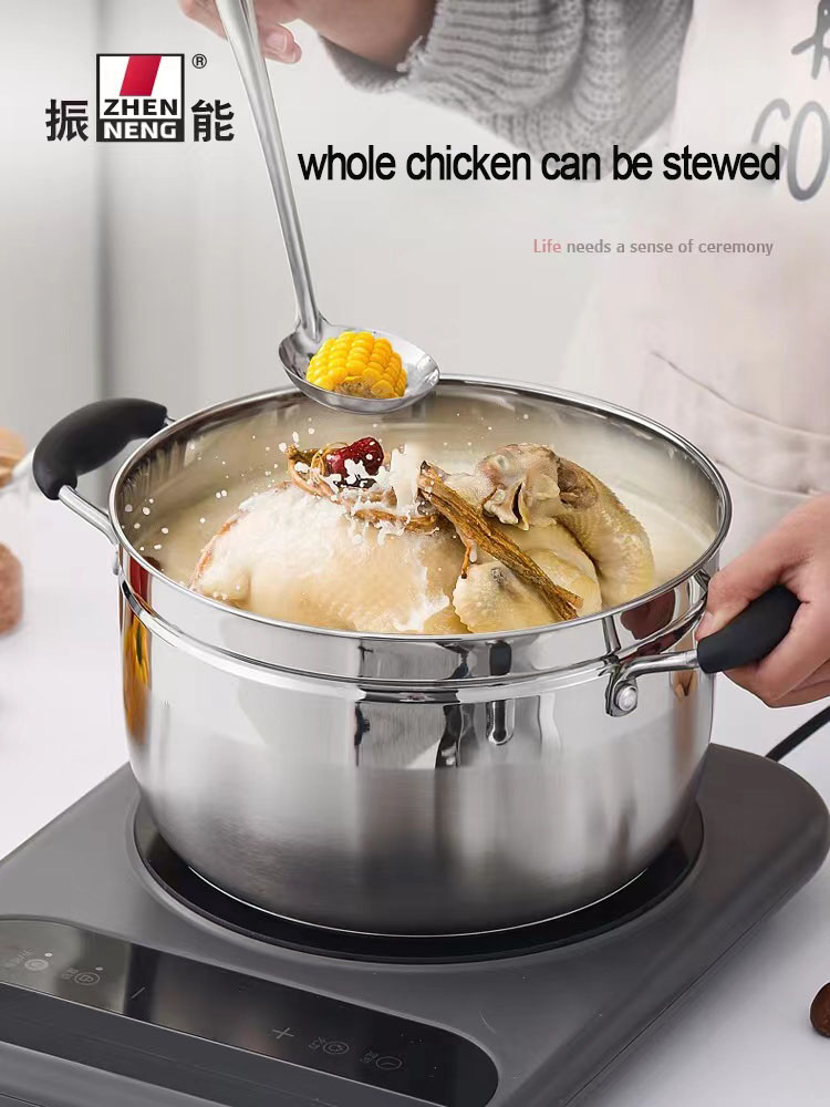 Quality 24cm New-designed and Multi-purpose Steaming with Bakelite Handle Steamer Pot Manufacturer | ZHENNENG 8