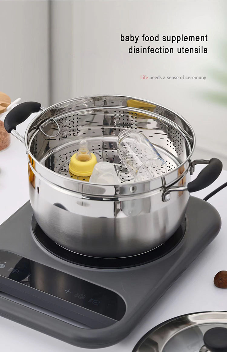 Quality 24cm New-designed and Multi-purpose Steaming with Bakelite Handle Steamer Pot Manufacturer | ZHENNENG 16