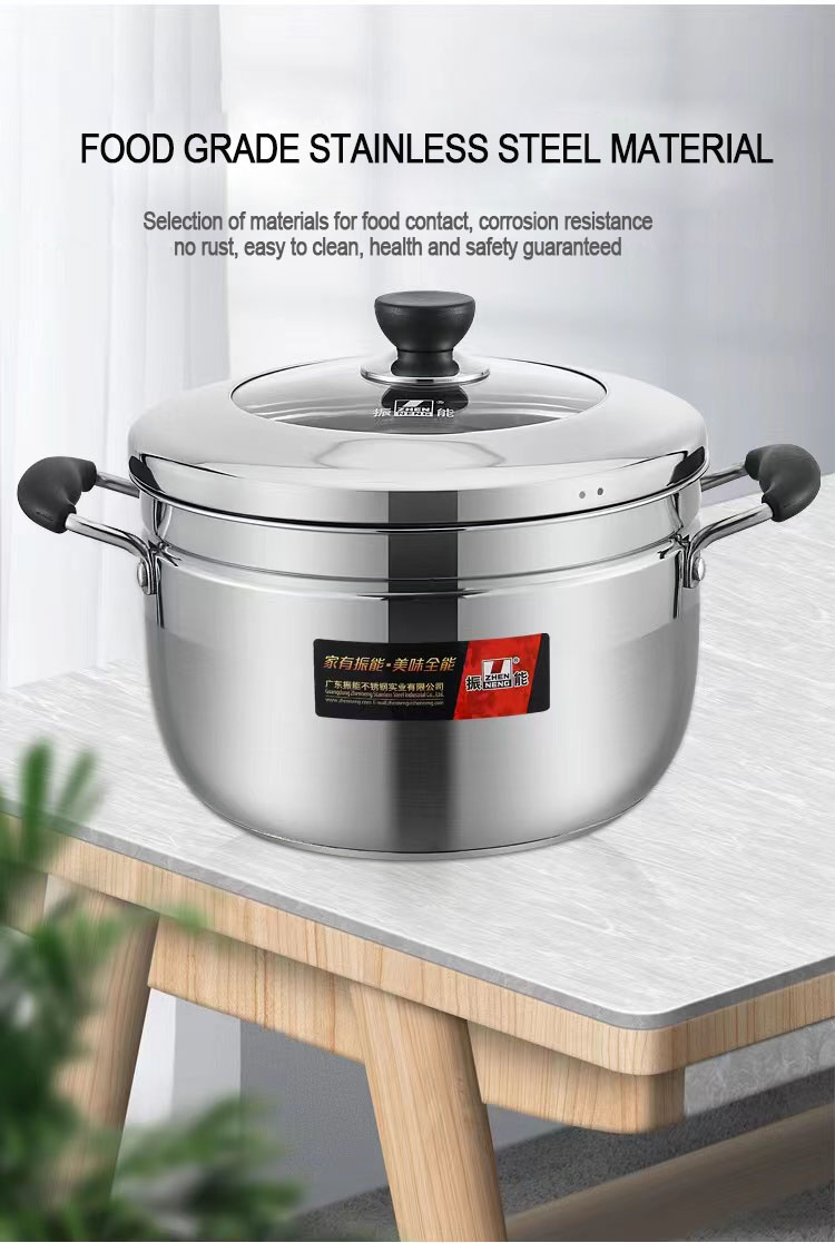 Quality 24cm New-designed and Multi-purpose Steaming with Bakelite Handle Steamer Pot Manufacturer | ZHENNENG 13