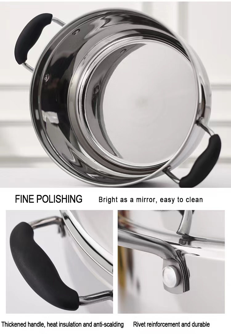 Quality 24cm New-designed and Multi-purpose Steaming with Bakelite Handle Steamer Pot Manufacturer | ZHENNENG 19