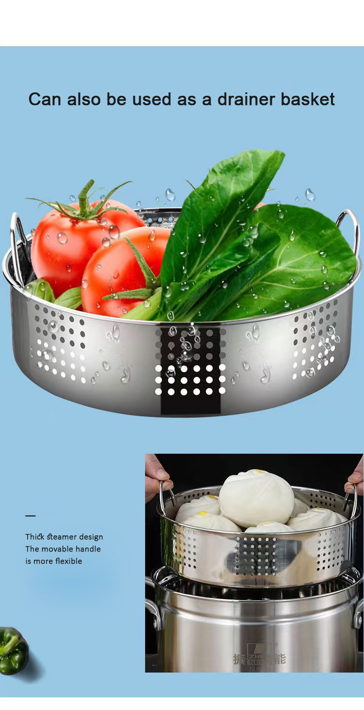 Quality 24cm Steamer Pot Hotpot Food Steamer Pot Cookware Household Cooking Steaming Pot Manufacturer | ZHENNENG 13