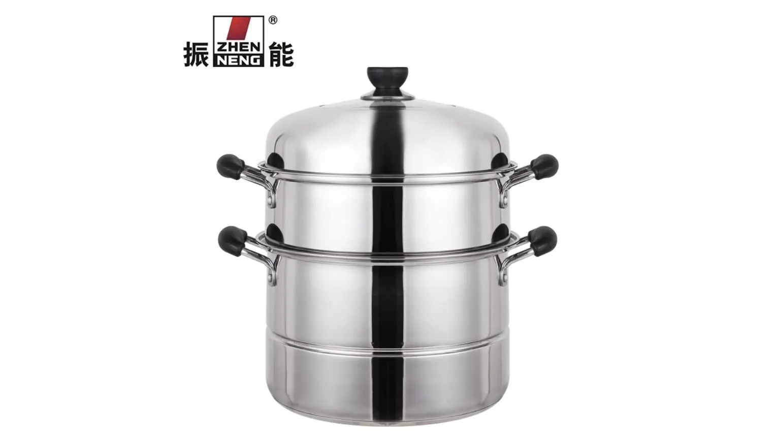 Quality 26cm Stainless Steel Double Bottom 2 Layer with visible cover and steaming cage steamer Manufacturer | ZHENNENG 1