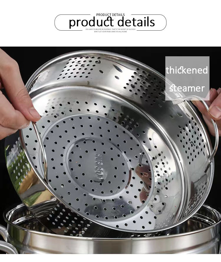 Quality 24cm Steamer Pot Hotpot Food Steamer Pot Cookware Household Cooking Steaming Pot Manufacturer | ZHENNENG 19