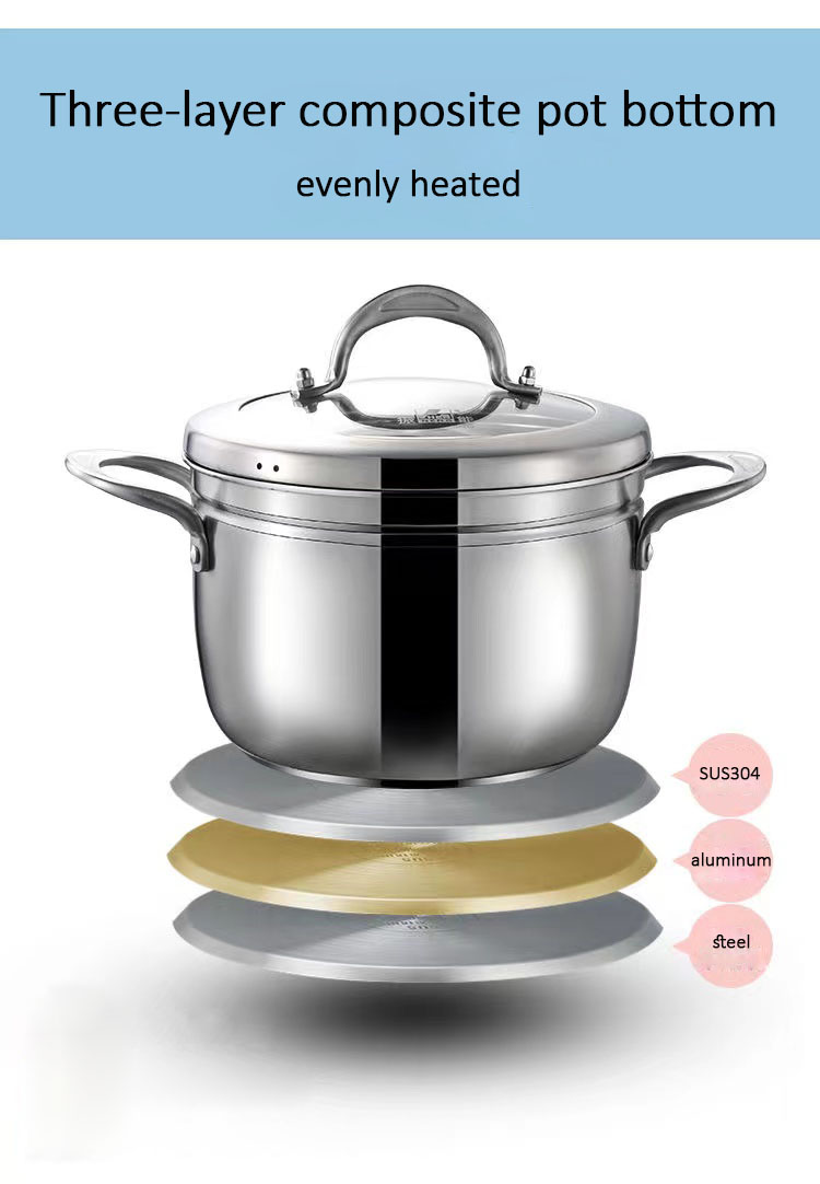 Quality 24cm Steamer Pot Hotpot Food Steamer Pot Cookware Household Cooking Steaming Pot Manufacturer | ZHENNENG 17